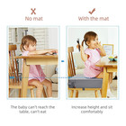 Toddler Booster Seat For Dining Table  Pu Washable Double Safe Straps Non-slip B