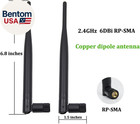2 X 2 4ghz 6dbi Indoor Omni-directional Wifi Antenna 802 11n b g Rp-sma Female C
