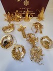 Danbury Mint Gold Christmas Ornament Collection Set Of 12 Mixed  2001-2006 