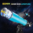 Astronomical Telescope For Adults 8-12  High Powered 80mm Portable Refracting   