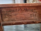Antique Wood Atlantic National Washboard Co  No  511  Chicago  Saginaw  Memphis