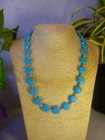Pretty Blue Turquoise With Silver Native American Southwestern Necklace Jewelry