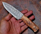 Custom Hand Made Tactical Hunting Knife Hand Forged Damascus Steel  2669