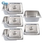 Multi-use Stainless Steel Hotel Pans  4-pack 6  Deep Half Size With Covers