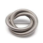Textured Silver Tone Intertwined Circles Fashion Brooch Scarf Lapel Pin 1 40 In 