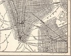 1921 Antique Manhattan Street Map Vintage New York City Map Wall Decor 3114