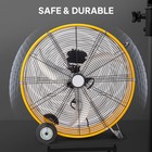 Portable 24   Industrial High Velocity Heavy Metal Drum Fan 9500 Cfm Cooling