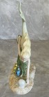 Colorful Mermaid Figurine With Fish And Faux Pearl 