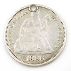 Victorian 1886 Ffh Hff Fhf Love Token Hand-engraved Seated Liberty Dime Charm