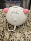 Snoozezz White Noise Sound Machine Sleep Soother Digital Alarm Clock White pink