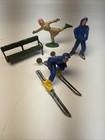 Vintage 1940s Barclay Christmas Winter Lead Girl Ice Skater Skier As Is