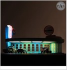 Diy 1 64 Scale Diy 60 s Diner Unassembled Diorama Kit For Hotwheels And Matchbox