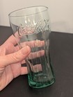 Coca-cola Green Flared Ribbed  6  Tumbler Drinking Glass 16 Oz  Mint