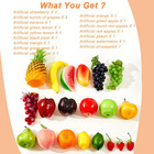 Vensovo 20 Pcs Faux Fake Fruit Decorations - Realistic Artificial Fruits For Hom