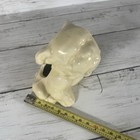 Vintage Mid Century Bulldog Dog Pottery Planter Yellow - 1949