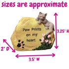 Banberry Designs Paw Prints On My Heart Cat Memorial Stone - Pet Sympathy Gif   