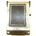 Vintage Bates Cavalier Listfinder Address Book Brown silv  Made In Usa No Insert