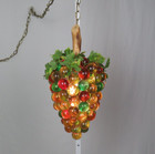 Large Vtg Mid Century Lucite Grapes Cluster Swag Lamp Chain Cord 19  Tall W Stem
