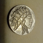 Magnificient Hobo Nickel   Hand Carved   Signed By Bo Princess   