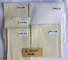 63 Pieces Aida And Evenweave Cross Stitch Fabric Lot Mixed Colors Sizes   Counts