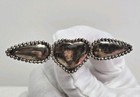Vintage Sterling Silver Pin Winged Heart With Beaded Edge 7 Grams 925 Brooch 