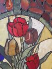 Tulip 24  Real Agate  Jade Mosaic Stained Glass Window Wall Panel River Of Goods