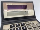 Vintage Calculator Casio Sl-100 Electronic Solar Cell Slim Pocket Case 1980s