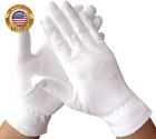 3 Pairs Moisturizing Gloves Over Night Bedtime White Cotton   Cosmetic Inspectio