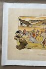 Lithograph Hand-colored Print Les Pannes  passe-temps  By Ernest Montaut 1903