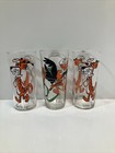 1976 1973 Pepsi Collector Series Cool Cat   Beaky Buzzard Promo Glass  Set Of 3