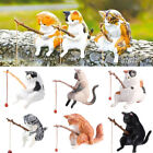 Fishing Cat Aquariums Decoration Fish Tank Hangable Landscape Aquarium Ornament