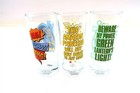 3 Vintage Dc Comics Glasses Batman  Wonder Woman And Green Lantern By Vandor