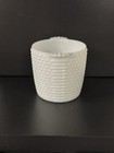 Vintage Anchor Hocking Milk Glass Hobnail 6  Ice Bucket Jacobs Ladder Accent Euc