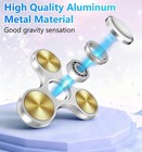 Atesson Metal Fidget Spinner Toy Durable Spinners For Medium  Silver