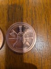 Lot Of 20 1 Oz Copper Rounds 999 Fine Aztec Warrior Design