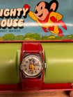 Vintage 1969 Mighty Mouse Swiss Made Wind Up Wristwatch In Original Packaging