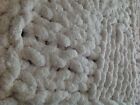 Chunky Hand-knit Blanket - bernat Blanket Big -yarnspirations - Yarn sandy Cream