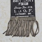 Vintage Rebekah Lodge Ioof Odd Fellows Memoriam Double Sided Ribbon Bethany  Mo