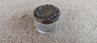 Antique Art Nouveau Sterling Silver And Cut Glass Dresser Jar  Ornate Floral