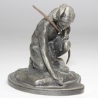 Vintage Hudson Pewter Native American Hunter Figurine 1970 No  905 P W Baston
