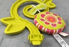 Fisher-price Pink Petals Jumperoo Replacement Part Hanging Fabric Green Flower