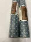 2 Rolls Of Vintage Imperial Washable Vinyl Wallcovering Blue   White Floral