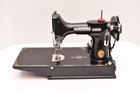 1937 Singer 221 Featherweight Sewing Machine W Pedal   Case Vintage Scroll Face