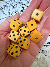   Vintage Catalin Bakelite Dice Set Of 8 - Hand-drilled   Machine Mix 4g Heavy