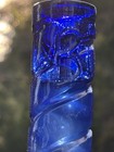 Antique 1800s Minimax Cobalt Spiral Glass Fire Extinguisher Full Early British