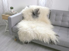 White Icelandic Sheepskin Rug   Rare Breed Genuine Sheepskin Rug Pelt Area Rug