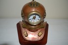 Vintage Model Copper   Brass Diver Clock Helmet