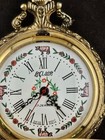 Gorgeous 70s Leclaire Swiss Wind-up Hunting Pocket Watch 17 Jewels Runs  Case