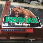 Vintage Kodiak Sold Here Metal Tin Smokeless Tobacco Promotional Sign 20 5 X 17   