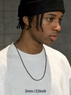 Prosteel 3mm 6mm Rope Chain Necklace For Men  Black gold Plated Mens Chain Ne   